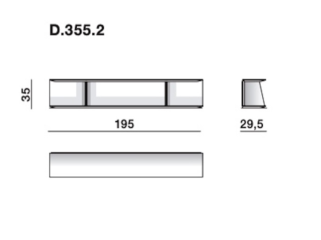D.355.2 W1950 x D295 x H350